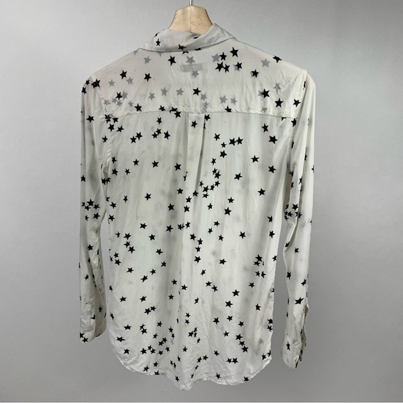 Equipment Signature Celebrity Star Print 100% Silk Button Down Shirt XXS - Picture 13 of 14
